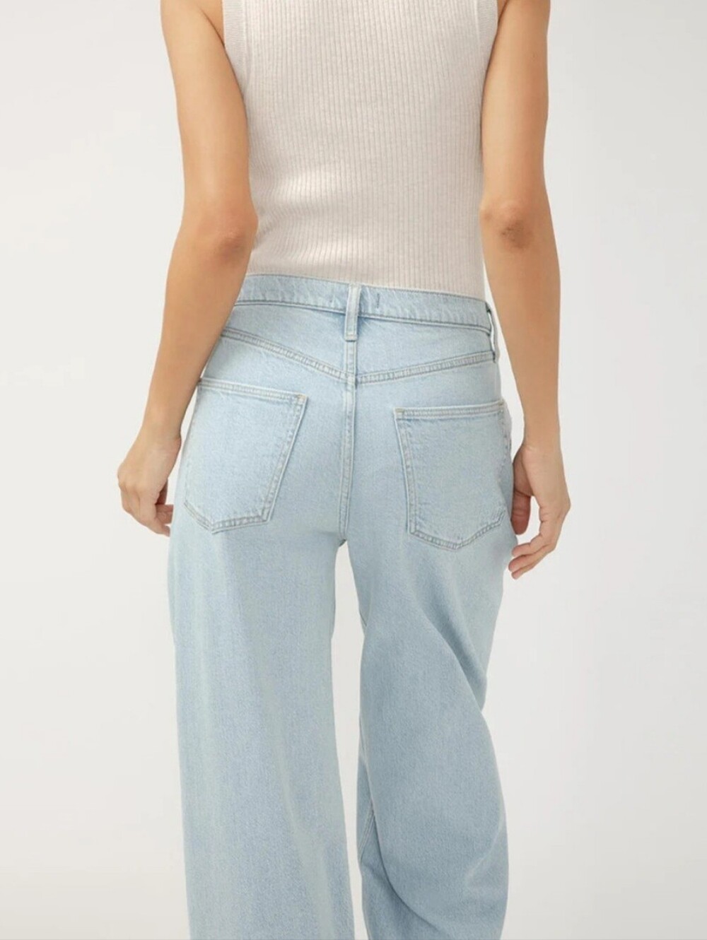 NWT Silver Jeans Co Pleated Denim Trouser High Rise light Blue Wide Leg Size 29 - Picture 5 of 14